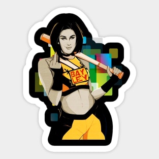 Bayley with stick Sticker